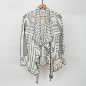 Bar III Sweater Tunic in Gray and White